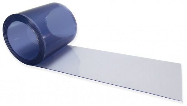 PVC Streifen Meterware als Zuschnitt 300 x 3 mm blau - transparent